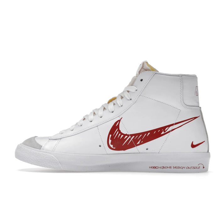 Nike Blazer Mid 77 Sketch White Red