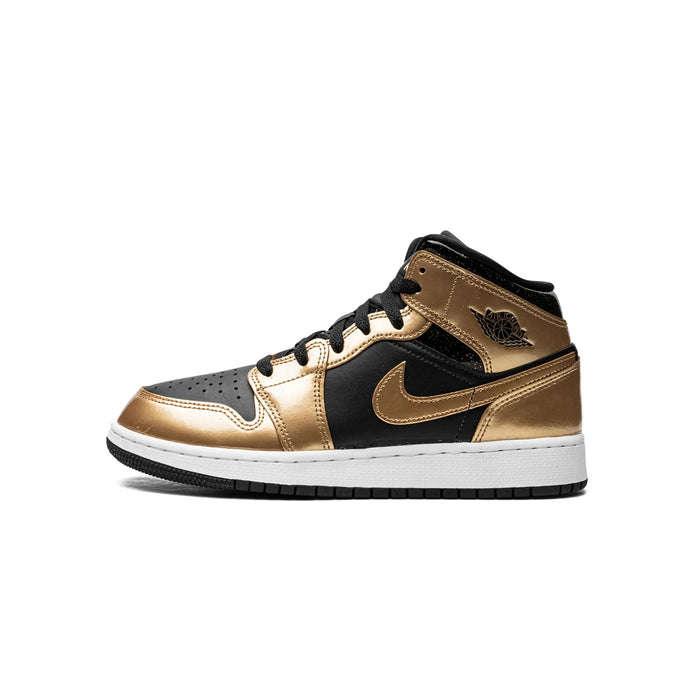 Jordan 1 Mid SE Metallic Gold Black (GS)