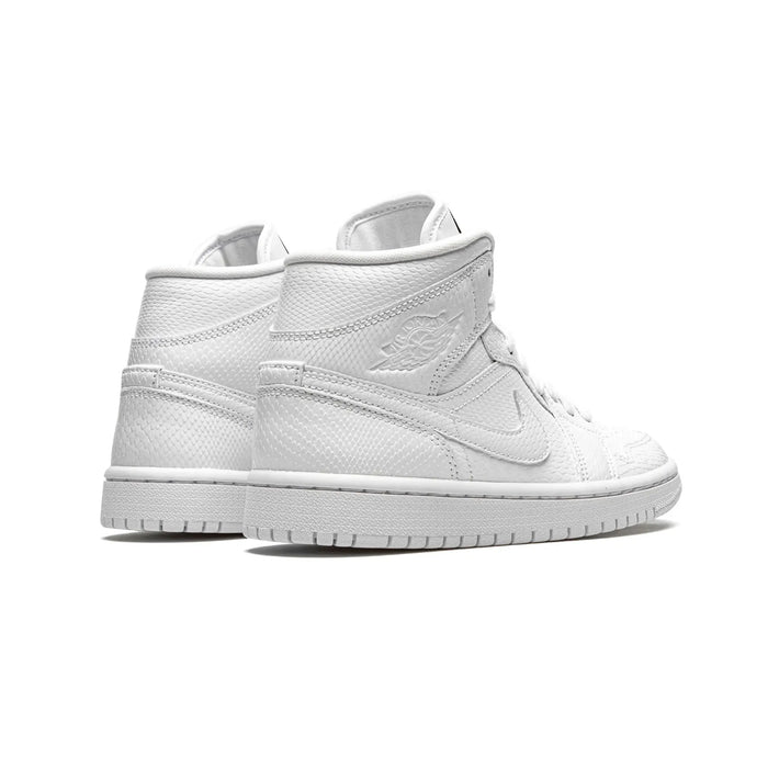 Jordan 1 Mid White Snakeskin (femei)