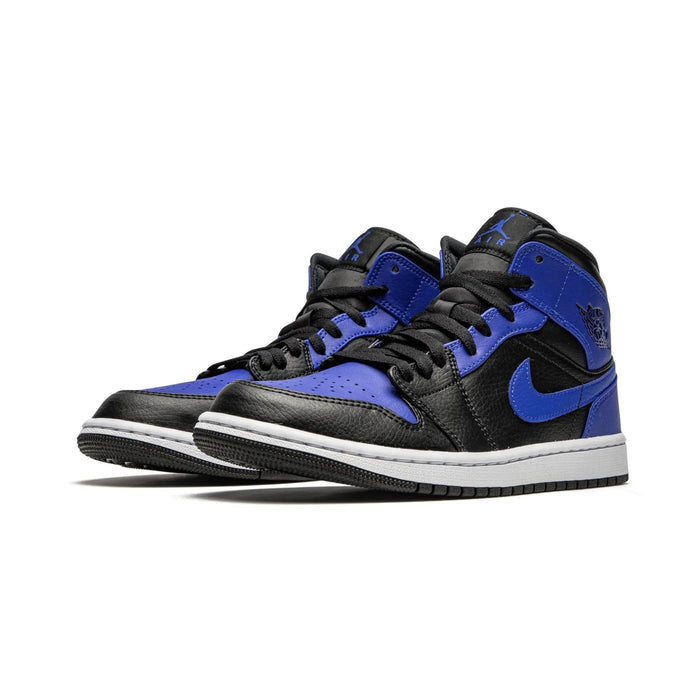 Jordan 1 Mid Hyper Royal Tumbled Piele