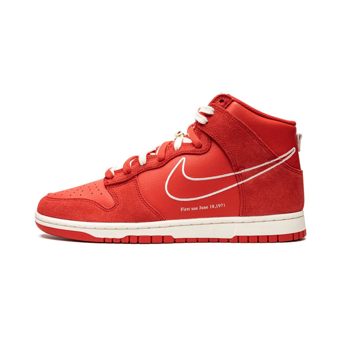 Nike Dunk High First Use czerwone