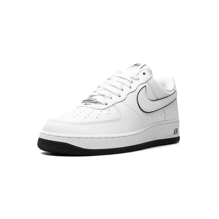 Nike Air Force 1 '07 Niski biały czarny zarys Swoosh