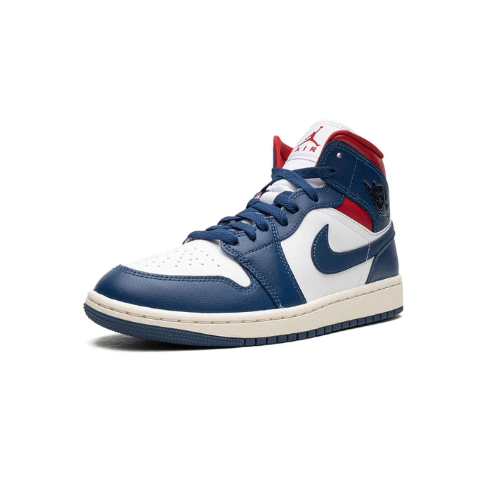 Jordan 1 Mid French Blue Gym Red (Women's)