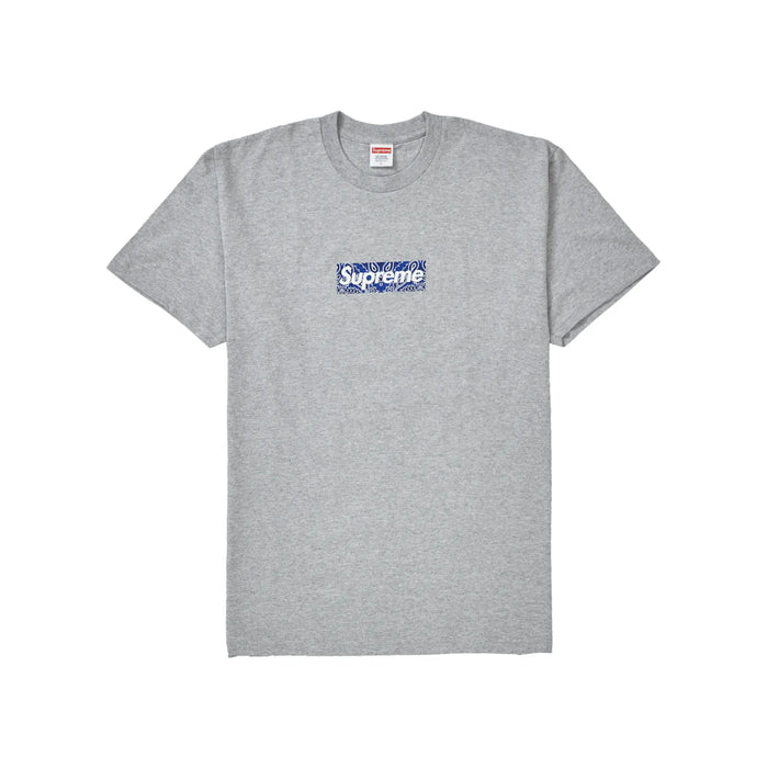 Supreme Bandana Box Logo Tee Heather Grey