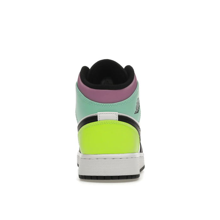 Jordan 1 Mid Pastel Black Toe (GS)