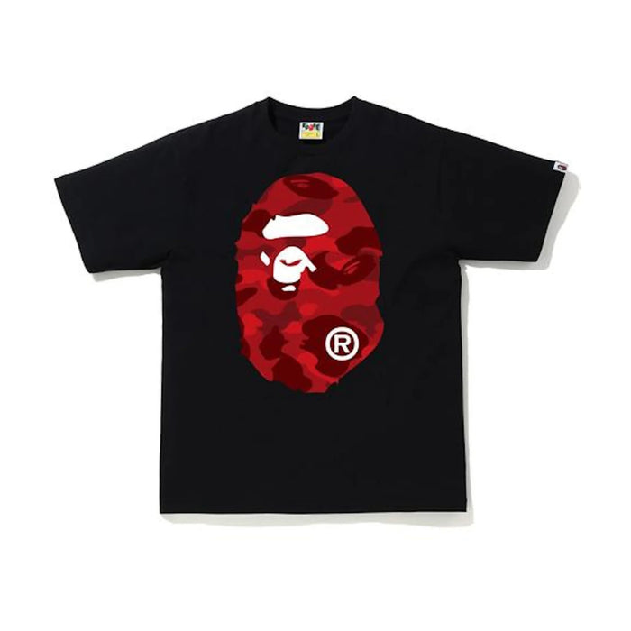 Koszulka BAPE Color Camo Big Ape Head czarno-czerwona