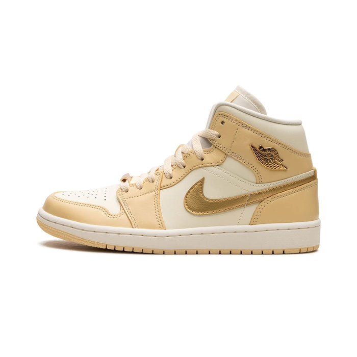 Jordan 1 Mid SE Pale Vanilla Metallic Gold (Women's)