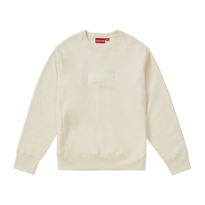 Supreme Box Logo Crewneck (FW18) Natural