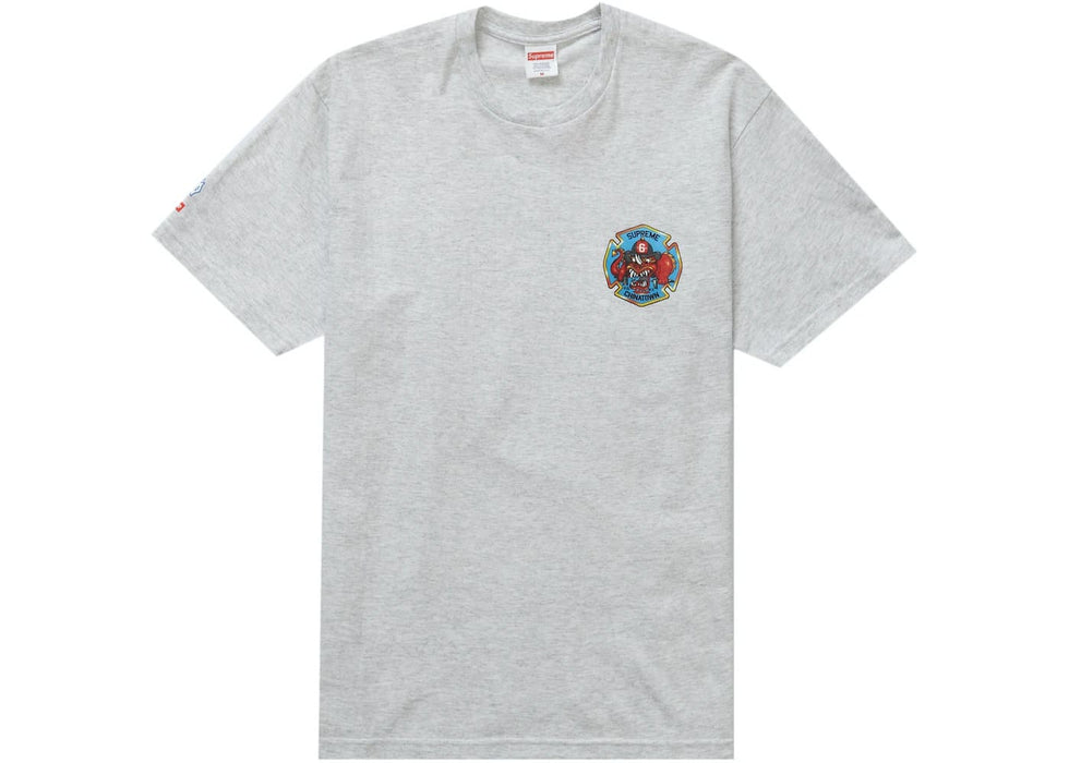 Supreme FDNY Engine 9 Tee Ash Grey