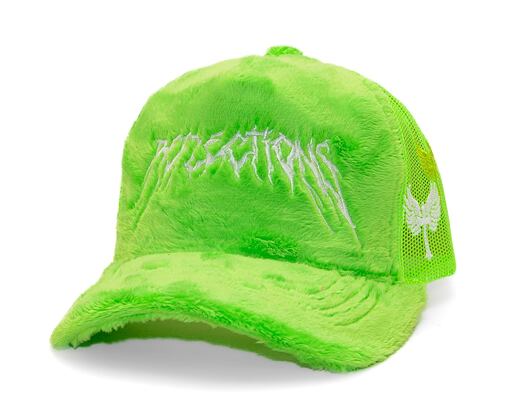 Reflection Luxury Fuzzy Trucker Grinch Green