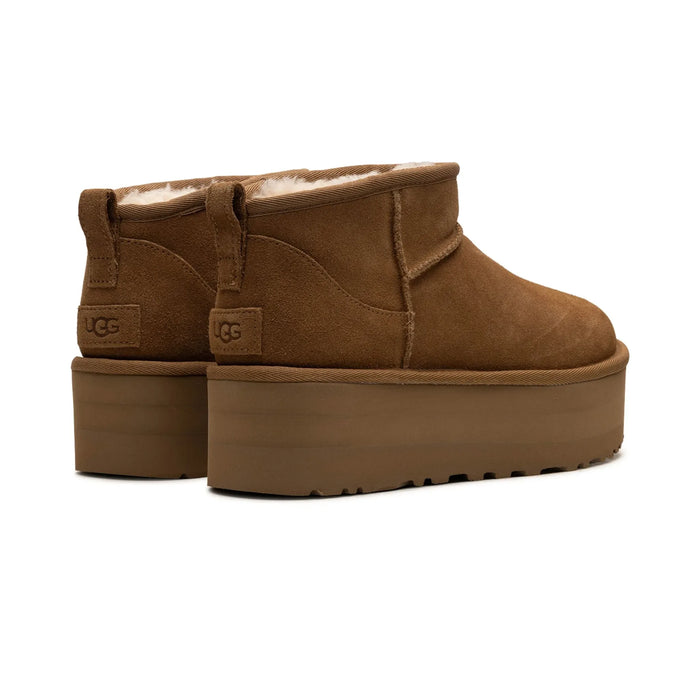 Buty UGG Classic Ultra Mini na platformie kasztanowe (damskie)