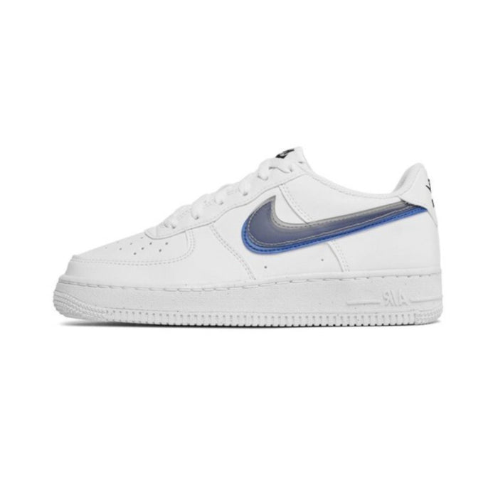 Nike Air Force 1 Low Impact Next Nature Double Swoosh Biały Czarny Niebieski (GS)