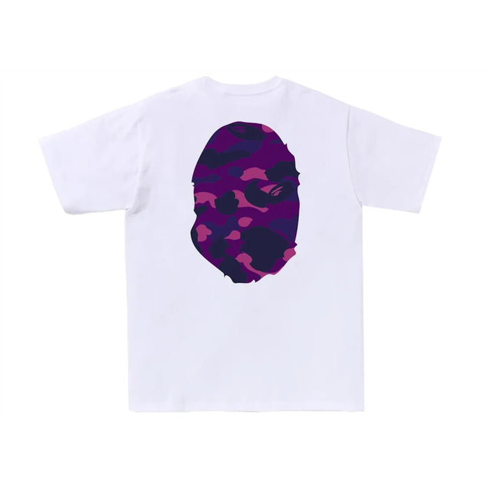 Tricou BAPE Color Camo Big Ape Head Alb/Mov