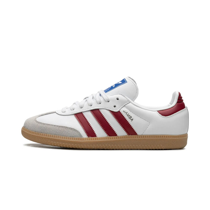 Guma adidas Samba OG Biała Burgundowa