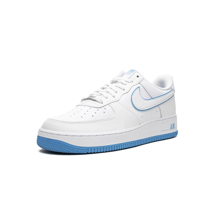 Nike Air Force 1 '07 Niska Biała Niebieska Podeszwa Uniwersytecka