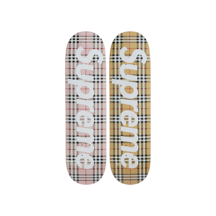 Supreme Burberry Skateboard Deck Set Multi