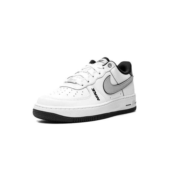 Nike Air Force 1 Low LV8 Biały Wilk Szary Czarny (GS)