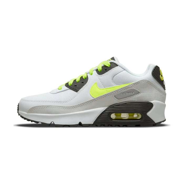 Nike Air Max 90 Skórzany Biały Volt (GS)