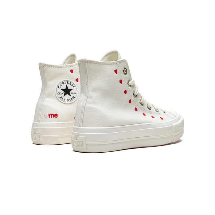 Converse Chuck Taylor All Star Lift Hi White Red (Women's)