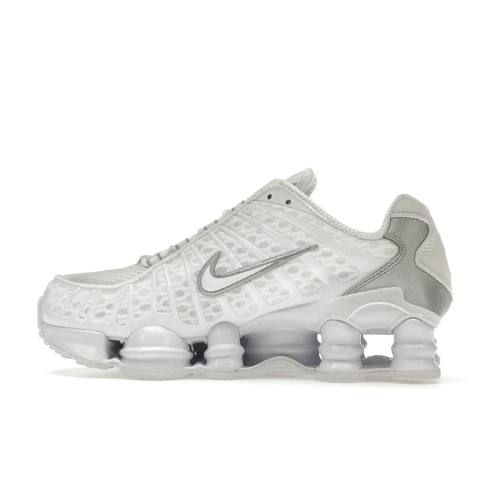 Nike Shox TL White Metallic Silver Max Orange (femei)