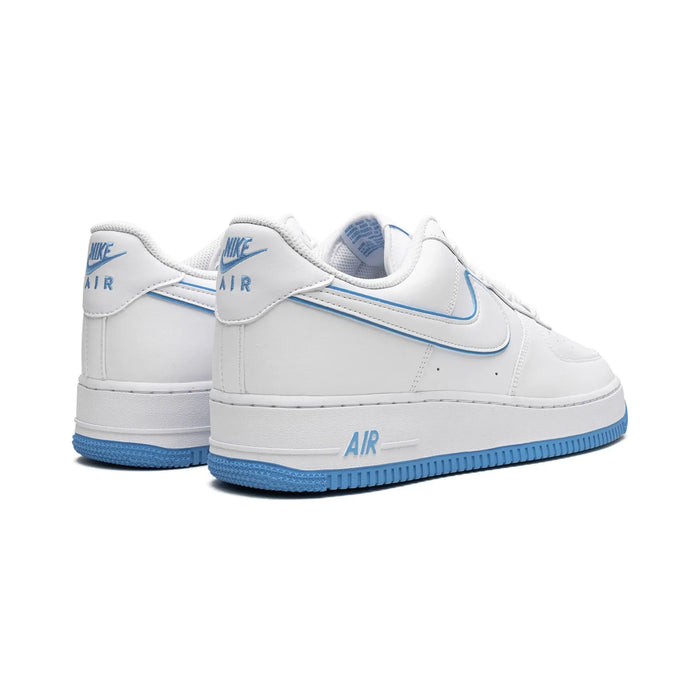 Nike Air Force 1 '07 Niska Biała Niebieska Podeszwa Uniwersytecka