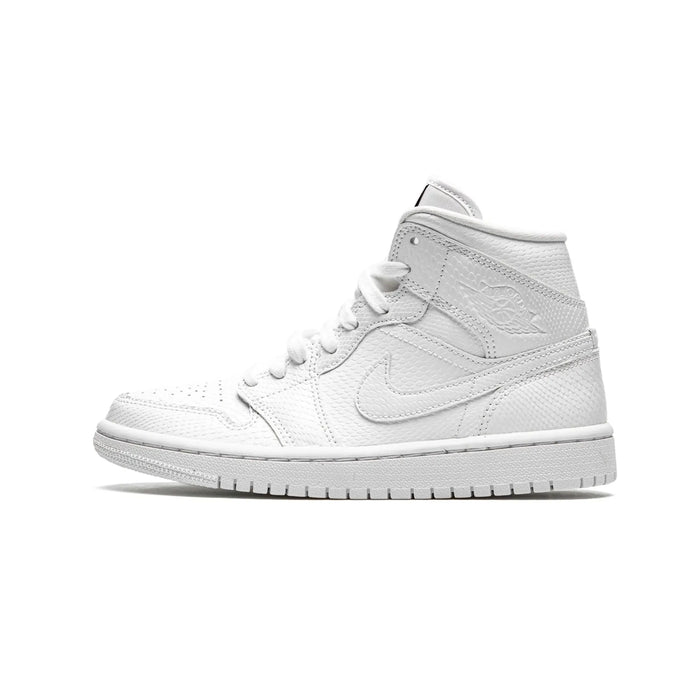 Jordan 1 Mid White Snakeskin (femei)