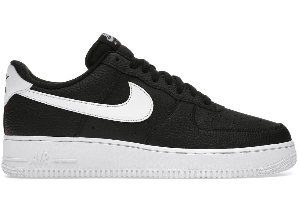 Nike Air Force 1 Low '07 Black White Pebbled Leather