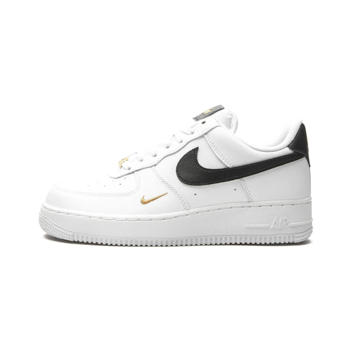 Nike Air Force 1 Low '07 Essential White Black Gold Mini Swoosh (damskie)