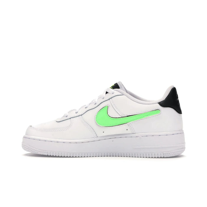 Nike Air Force 1 Low Removable Swoosh Biały Zielony Strike (GS)