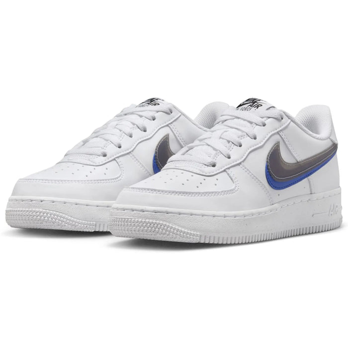 Nike Air Force 1 Low Impact Next Nature Double Swoosh Biały Czarny Niebieski (GS)