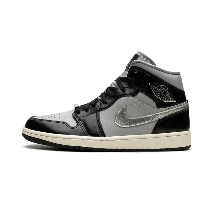 Jordan 1 Mid SE Black Metallic Silver (Women's)