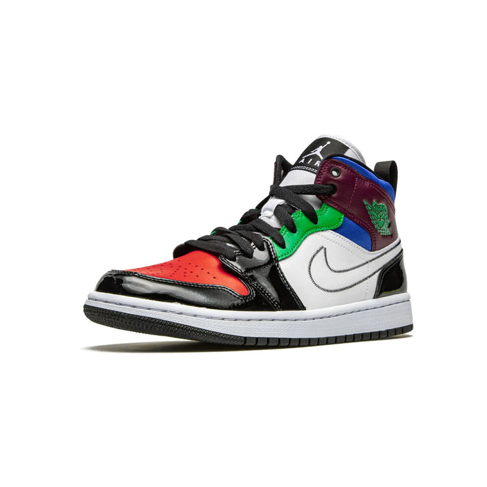 Jordan 1 Mid SE Negru Alb Multicolor (Femei)