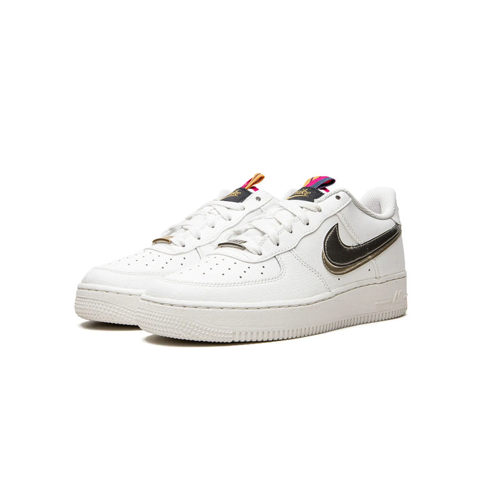 Nike Air Force 1 LV8 Double Swoosh Srebrne Złoto (GS)