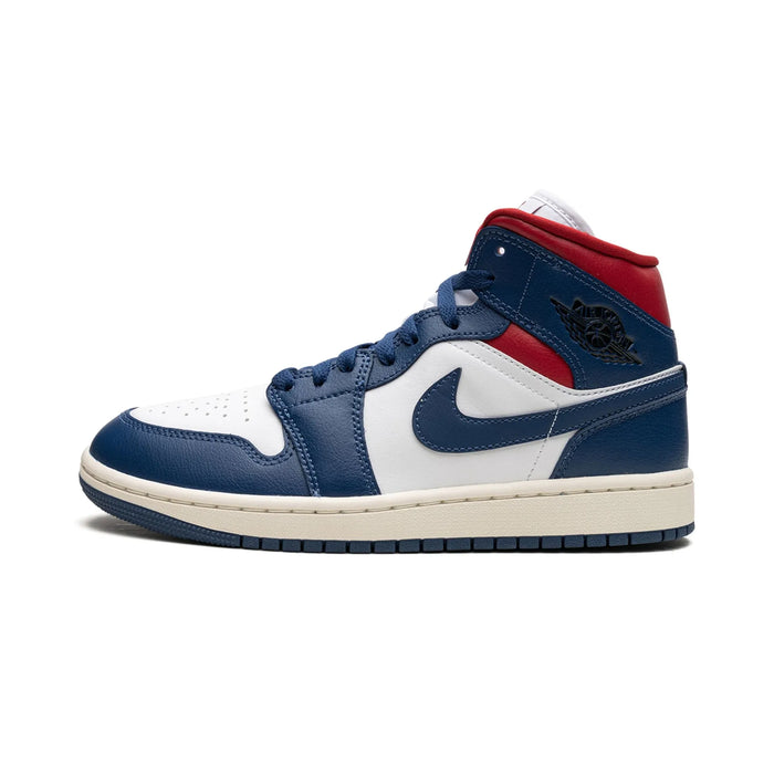 Jordan 1 Mid French Blue Gym Red (Women's)