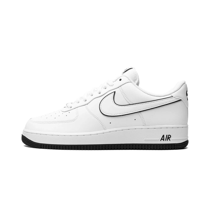 Nike Air Force 1 '07 Niski biały czarny zarys Swoosh