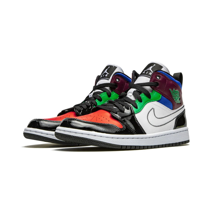 Jordan 1 Mid SE Negru Alb Multicolor (Femei)