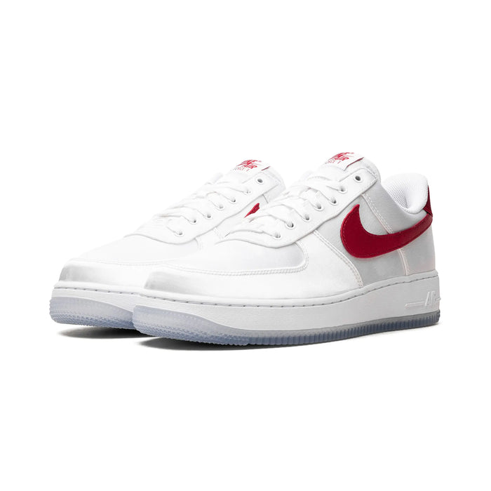 Nike Air Force 1 Low '07 Satin White Varsity Red (femei)