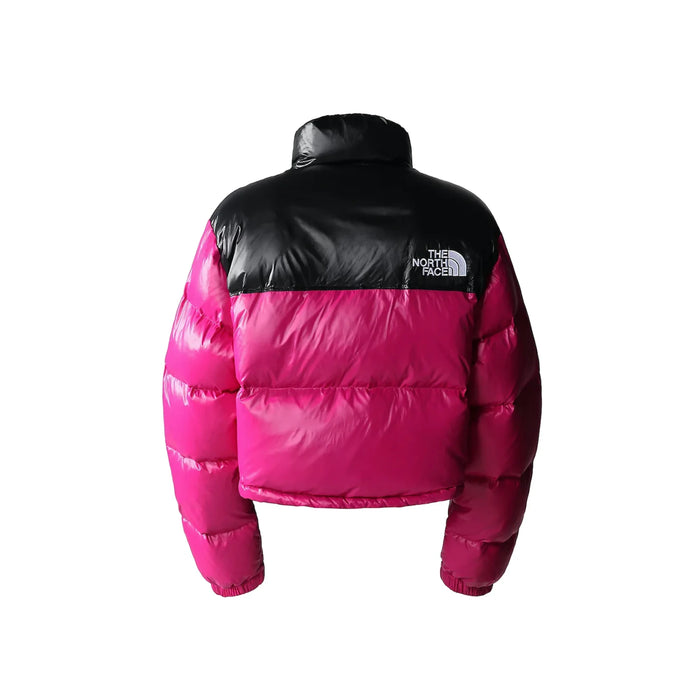 Jachetă scurtă The North Face Nuptse pentru femei, roz fucsia