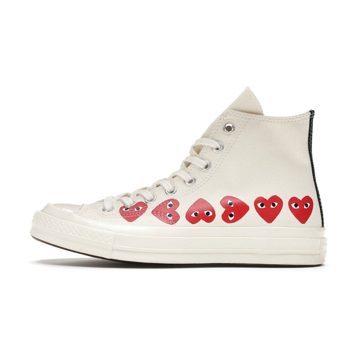 Converse Chuck Taylor All Star 70 Hi Comme des Garcons PLAY Multi-Heart White