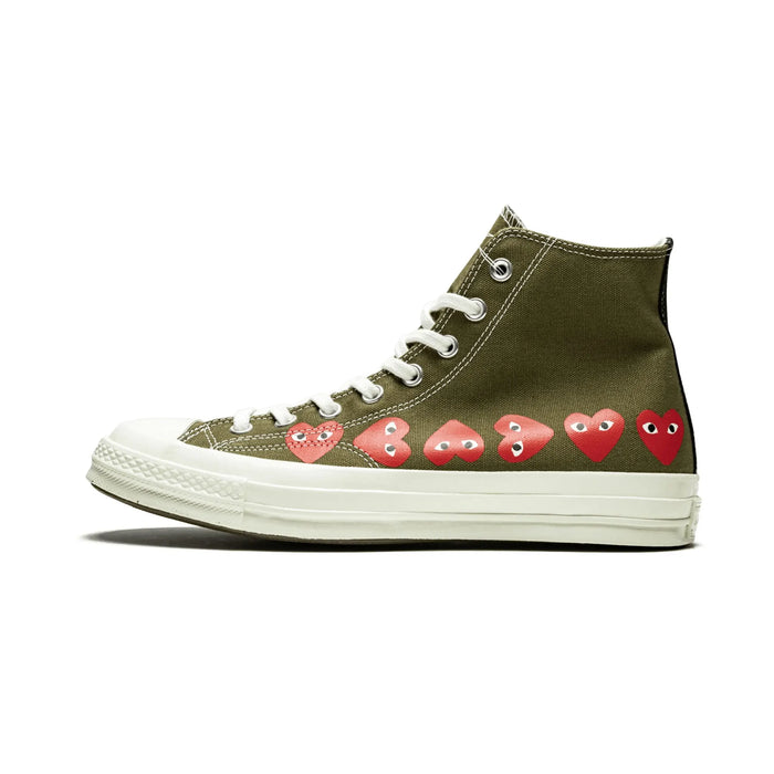 Converse Chuck Taylor All Star 70 Hi Comme des Garcons PLAY Multi-Heart Green