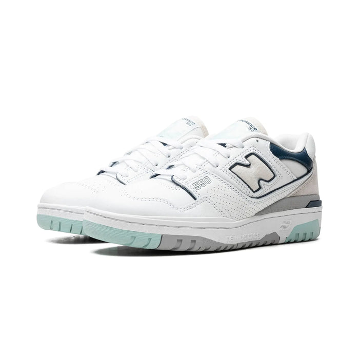 New Balance 550 White Winter Fog Navy