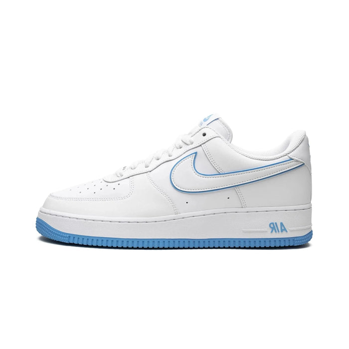 Nike Air Force 1 '07 Niska Biała Niebieska Podeszwa Uniwersytecka