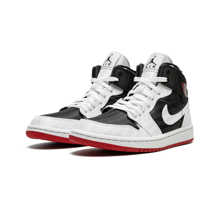 Jordan 1 Mid SE Utility Canvas White Black Gym Red (Women's)