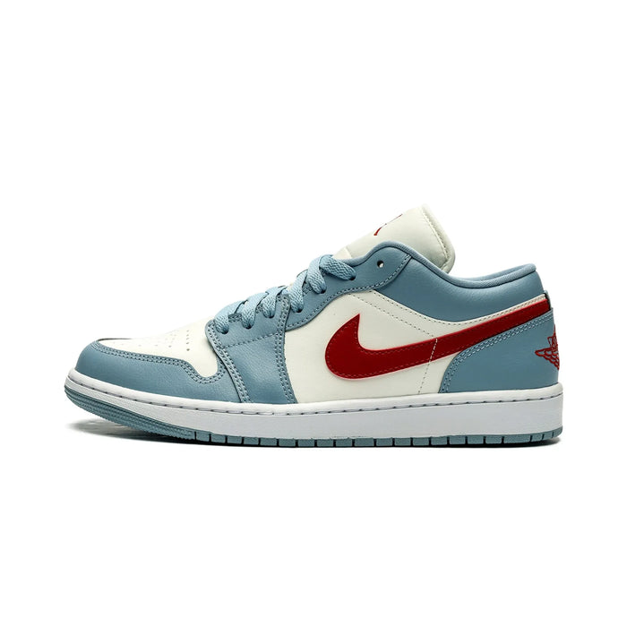 Jordan 1 Low Blue Whisper Dune Red (femei)