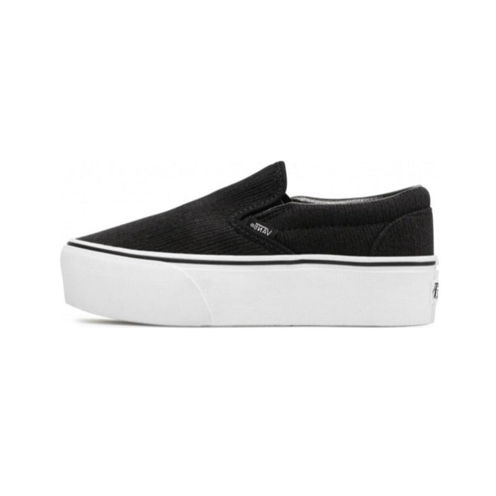 Vans Classic Slip On Rib Knit White Black (W)