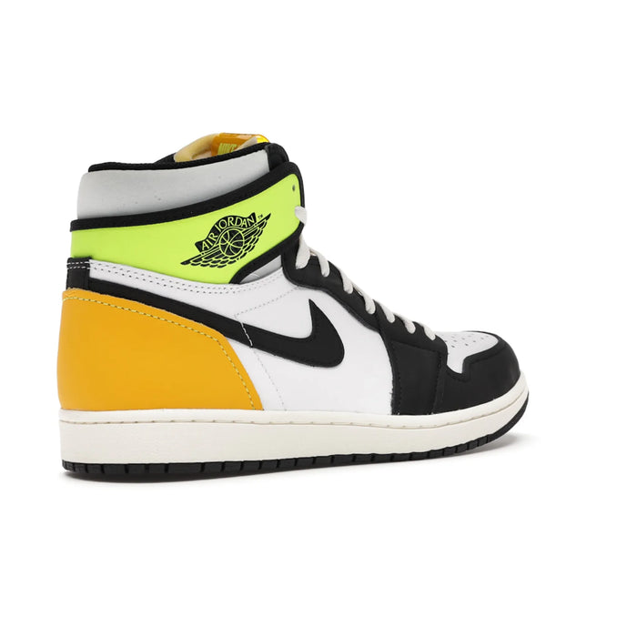 Jordan 1 Retro High White Black Volt University Gold