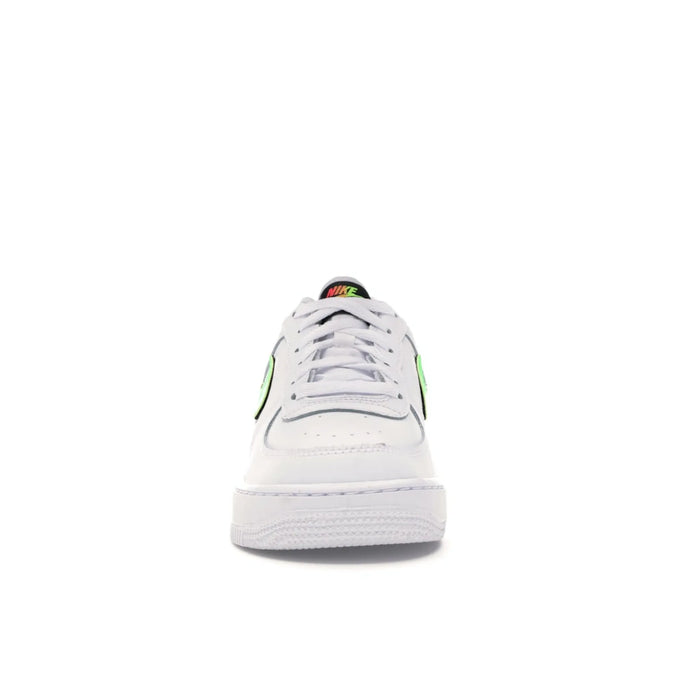 Nike Air Force 1 Low Removable Swoosh Biały Zielony Strike (GS)