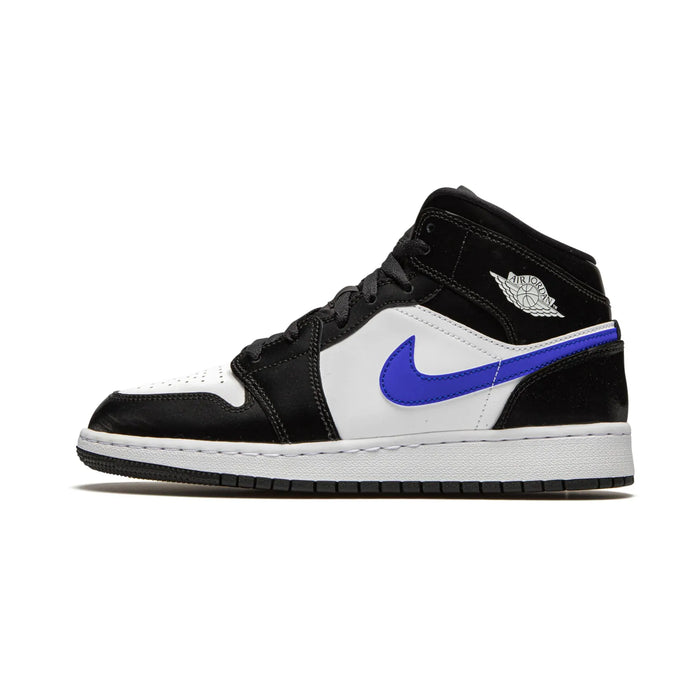 Jordan 1 Mid Black Racer Albastru Alb (GS)