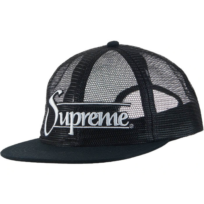 Șapcă neagră Supreme Mesh cu 6 panouri