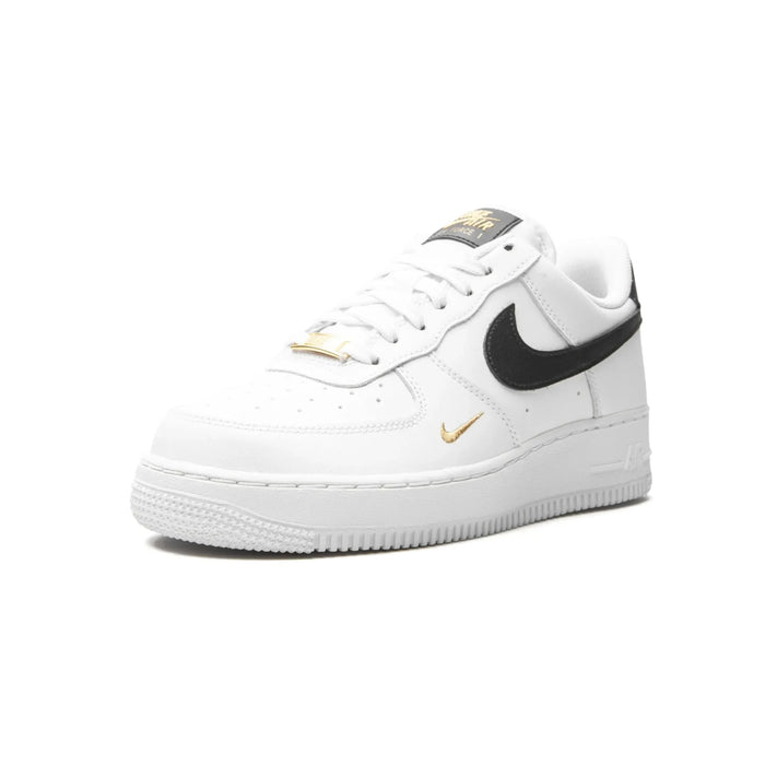 Nike Air Force 1 Low '07 Essential White Black Gold Mini Swoosh (damskie)